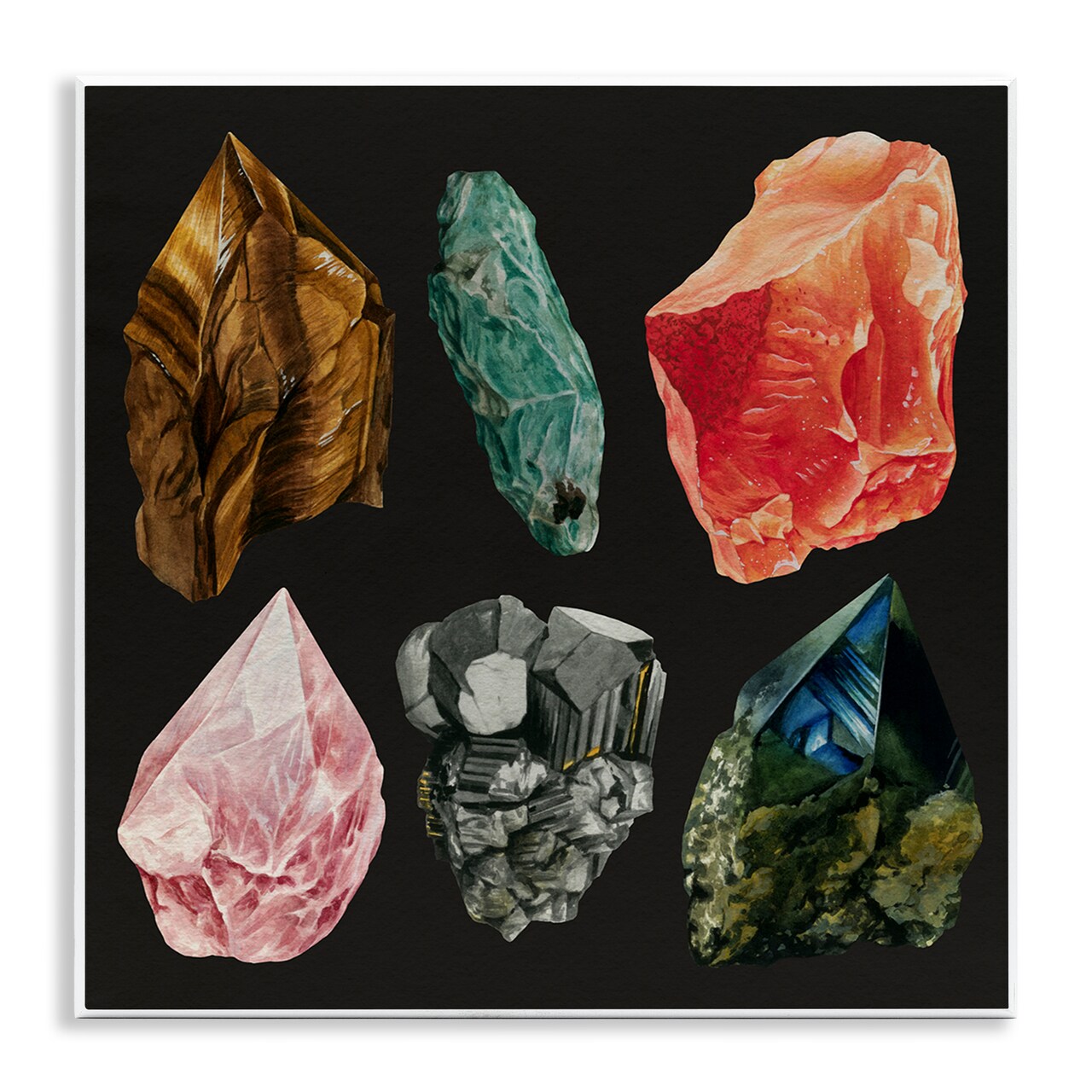 Stupell Industries Natural Crystal Gems Wall Plaque Art Design by Grace Popp